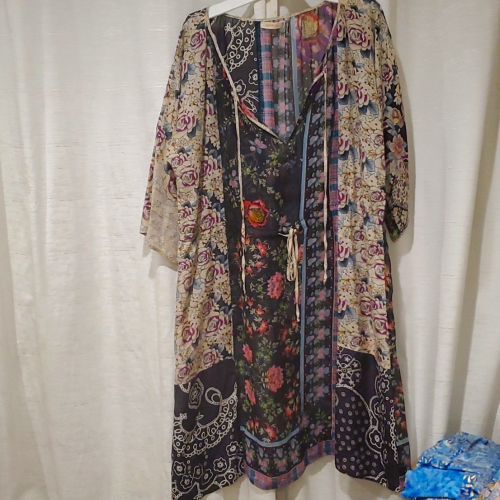 COPY - Johnny Was Silk Dress - DAMAGED